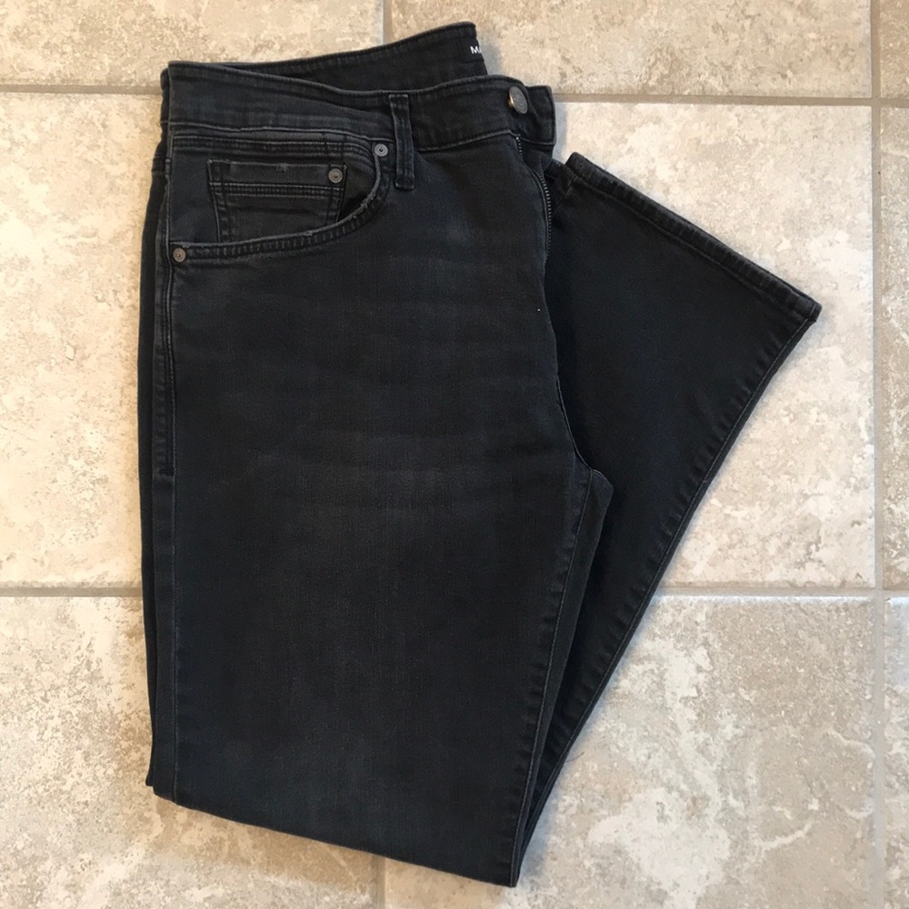 Mavi Black Smoke Zach Straight Leg Jeans
